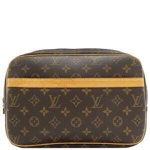 Louis Vuitton Reporter Shoulder Bag Monogram Canvas Brown